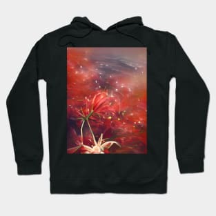 Red Spider Lily Lycoris Radiata Mystical Art Style Hoodie